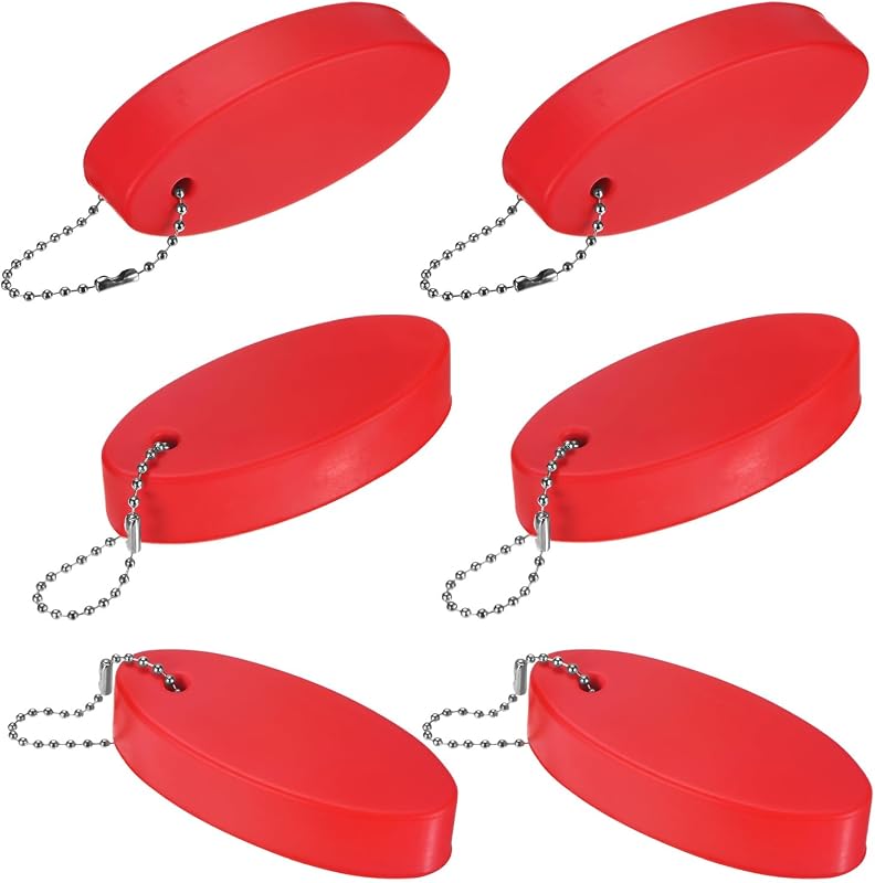 M METERXITY Chaveiro Flutuante em Espuma PU para Atividades Aquáticas, Vermelho, Kit com 6