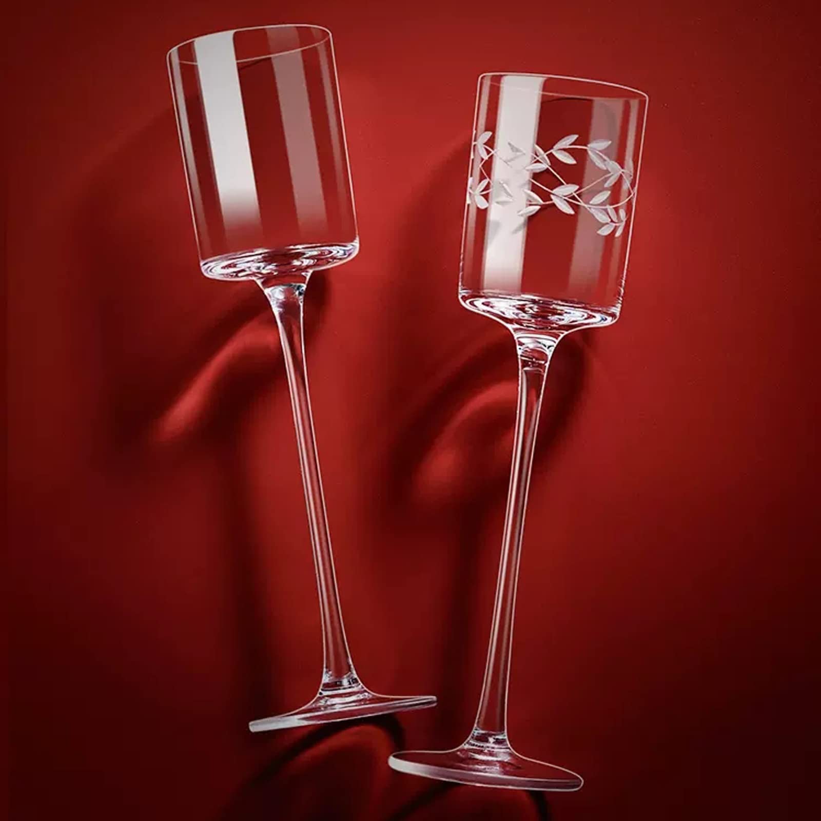Flûtes à champagne 2 pcs Verres à champagne en verre cristal Verres à cocktail créatifs légers et transparents Verres étincelants vintage Flûte à champagne haute de 120 ml pour les fêtes (Couleur : G