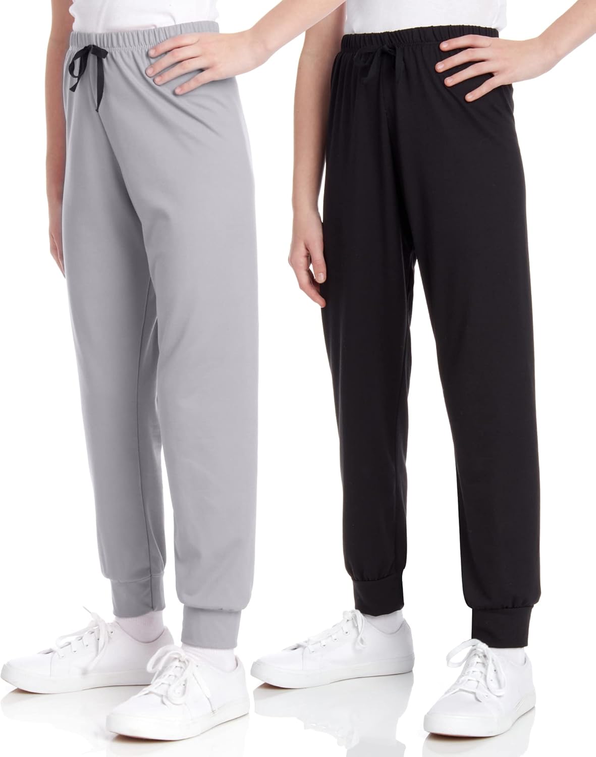 Sweet Hearts Girls Sweatpants - 2 Pack Soft Fleece Athletic Performance Jogger Girls Pants: Made in USA (Sizes 5-18)
