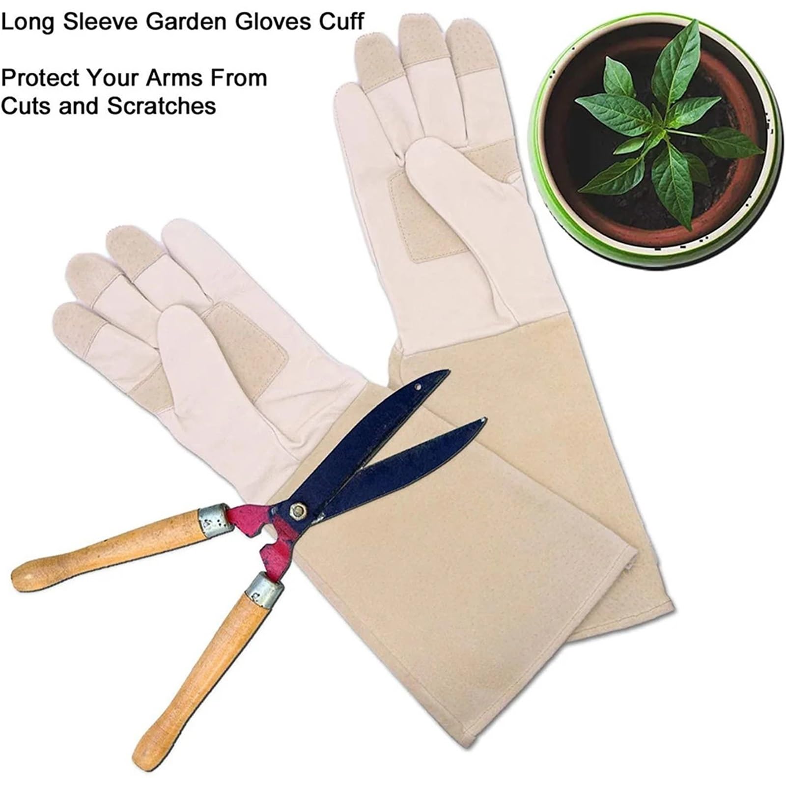 Guanti Da Giardinaggio Guanti da potatura for rose for uomo e donna, maniche lunghe, guanti da giardinaggio a prova di spina, impermeabili e resistenti all'usura Per Attrezzi Da Giardino, Meccanici(M)