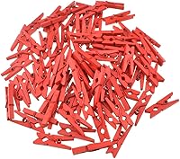 Vista 15 de HAHIYO Pinzas de madera para ropa, mini pinzas para la ropa, no se desmoronan, 1 pulgada de largo, paquete de 80 resortes resistentes y fuertes,