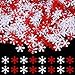 WILLBOND 500 Pieces Christmas Winter Snowflakes Table Confetti Decorations White and Red Non-Woven Hanging Snowflakes for Christmas Tree Window Wedding Birthday Holiday Party Decorations