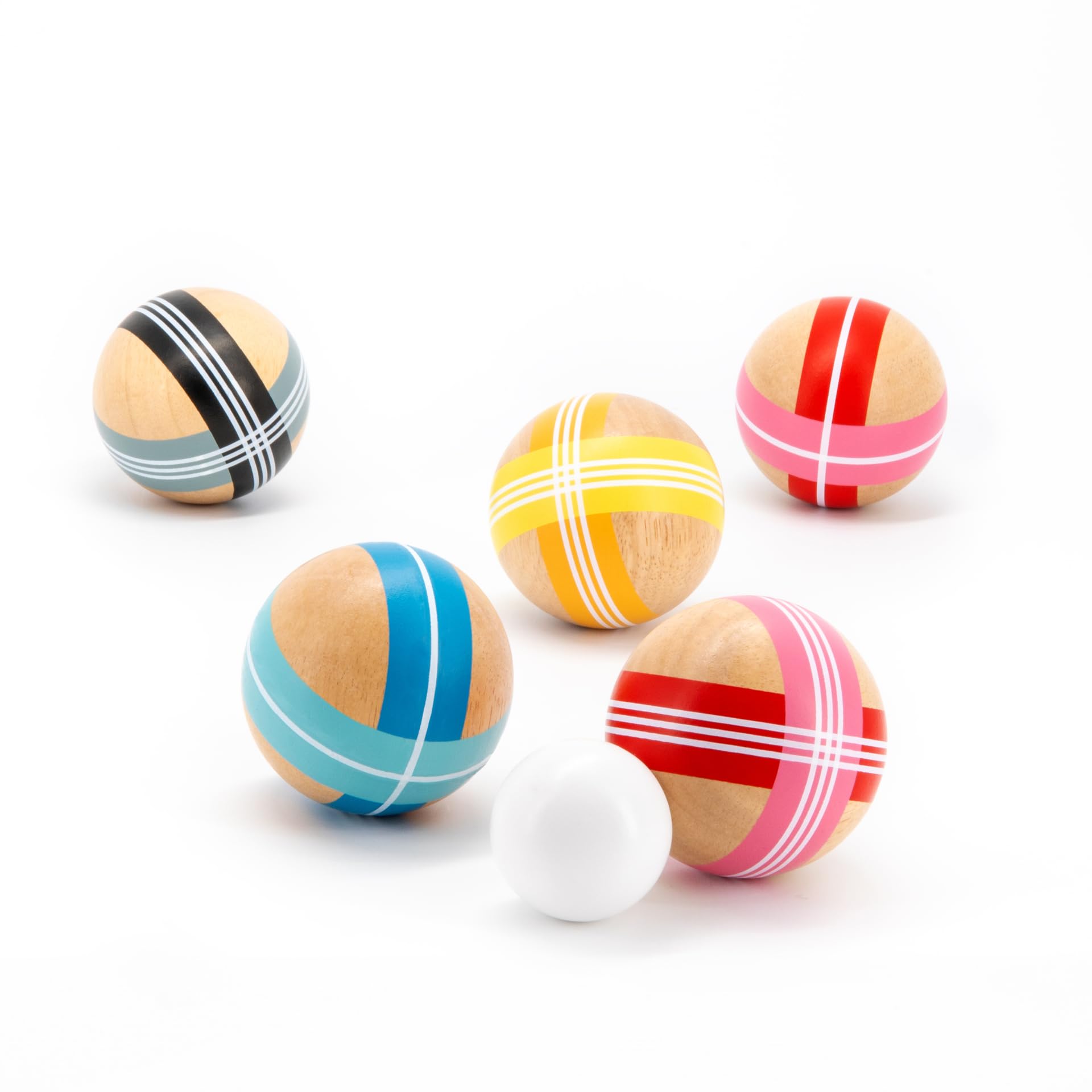 Remember | Boccia Outdoor - Juego de jardín para grandes y pequeños | Bolas de madera de colores