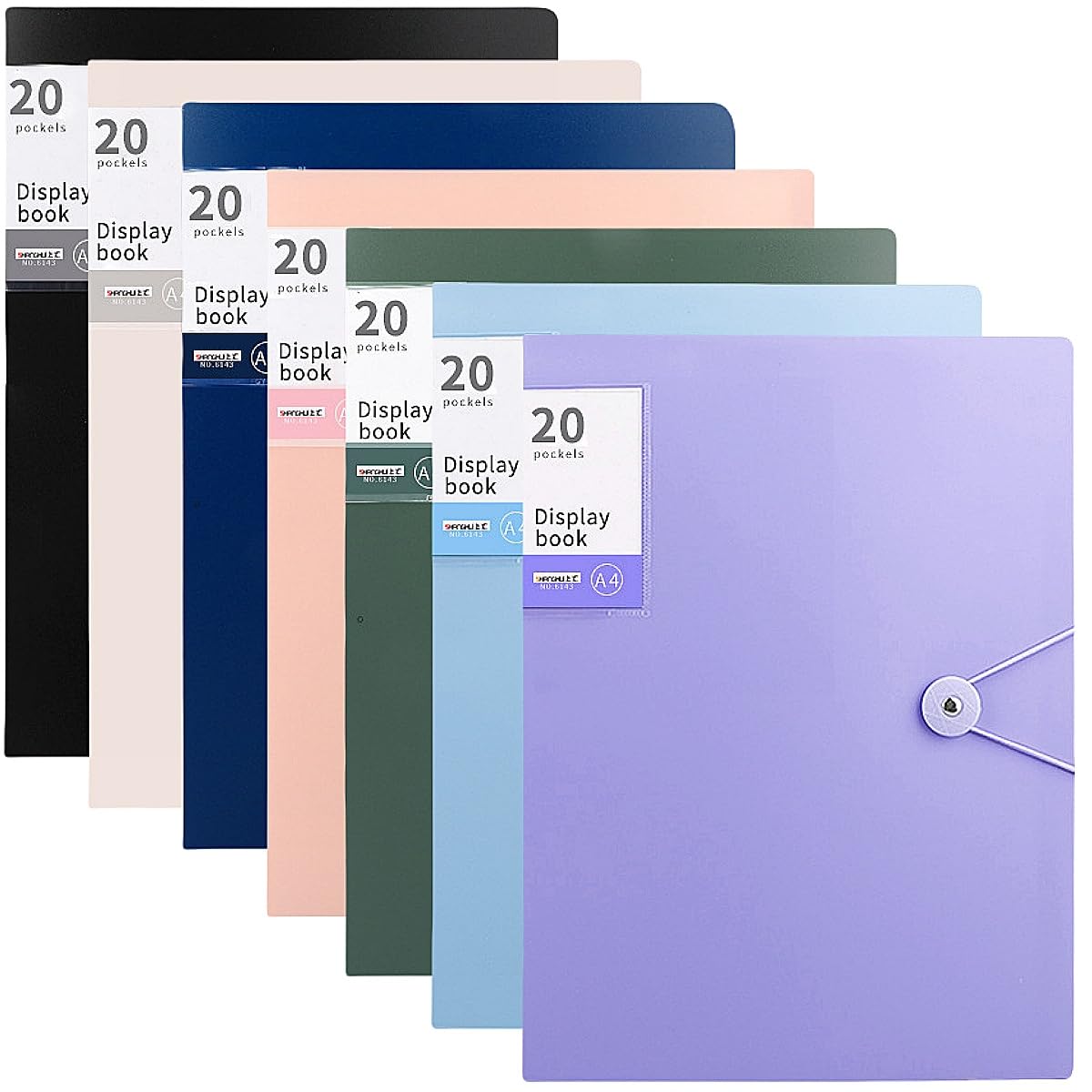 Folder with Plastic Sleeves - 7 Pack Art Portfolio Folder 9.4