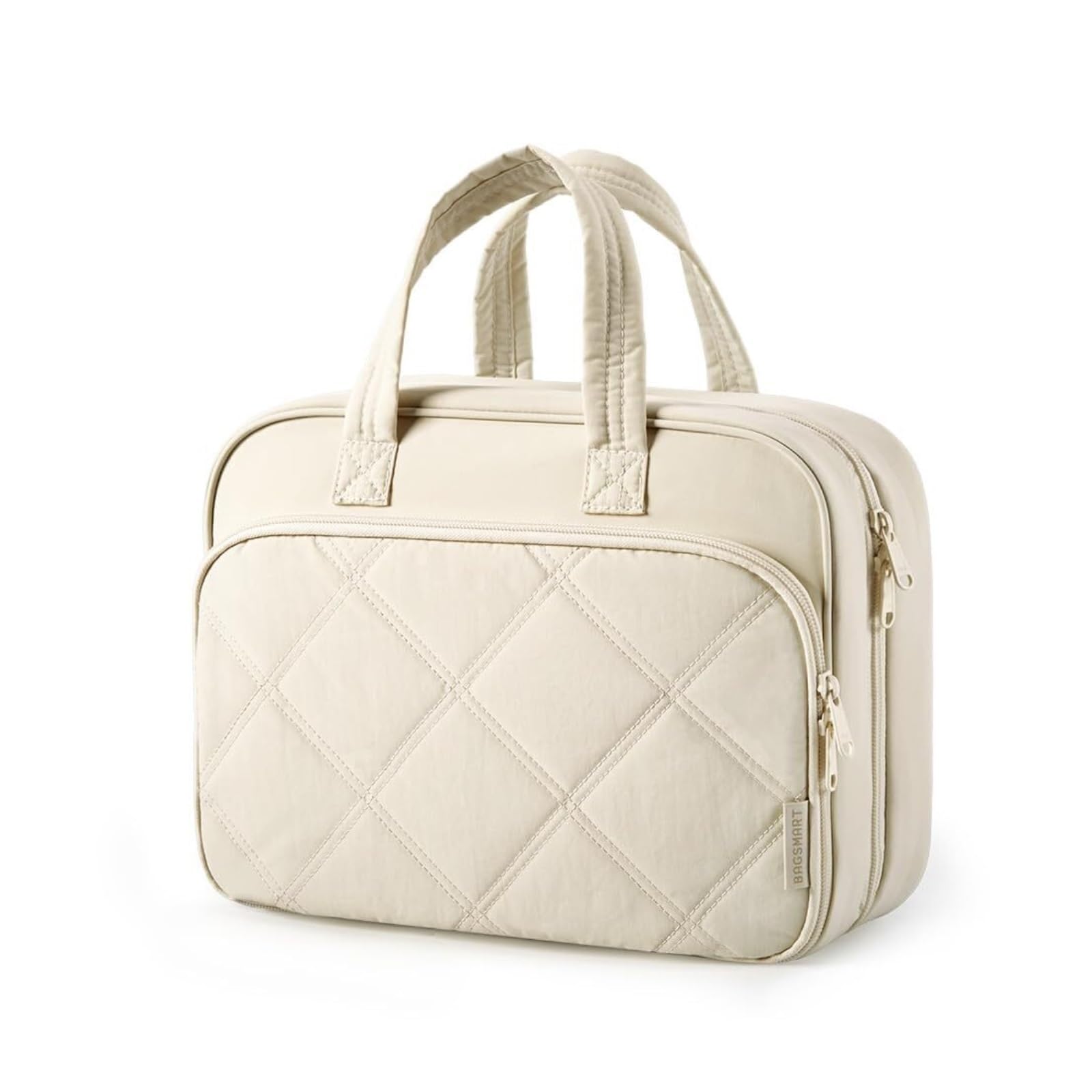 Adatta Viaggio Borsa Da Toilette Appendibile Donna Viaggio In Peluche For Cosmetici For Impermeabile Per Quotidiano(Beige)