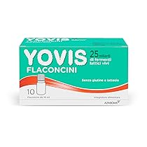 YOVIS Flaconcini, Probiotici per il Benessere Intestinale, 25 Miliardi di Fermenti Lattici Vivi, Senza Glutine e Lattosio, 10 Flaconcini da 10ml