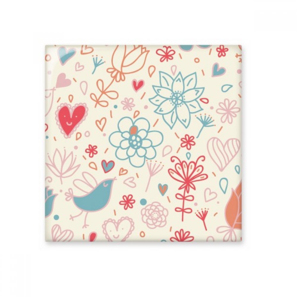 Carrelage oiseau fleurs pour une crédence de cuisine poétique