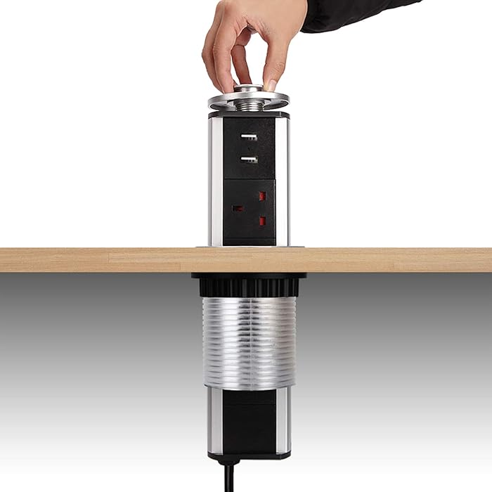 Buy Pull Pop Up Power Sockets for Kitchen Worktops Electrical Plug