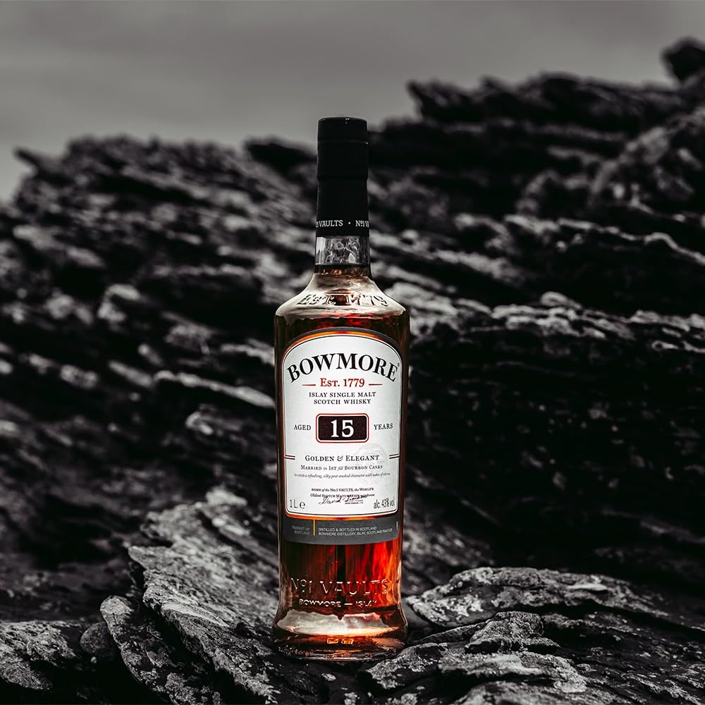 Bowmore 15 Ans Golden & Elegant Single Malt Whisky 1 L