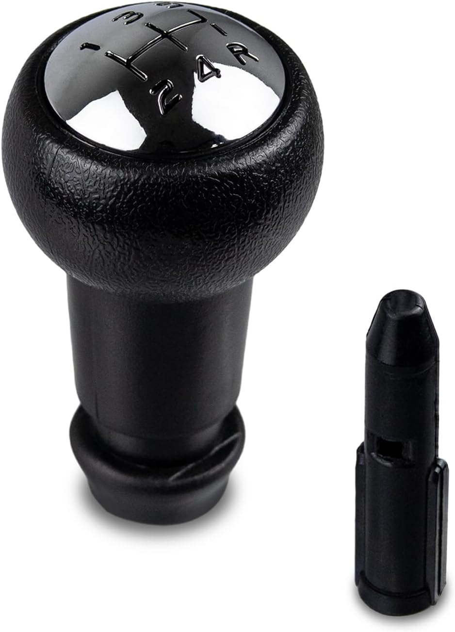 Pommeau de Levier de Vitesse 5 Vitesses avec Adaptateur, Compatible avec Peugeot 106 107 2