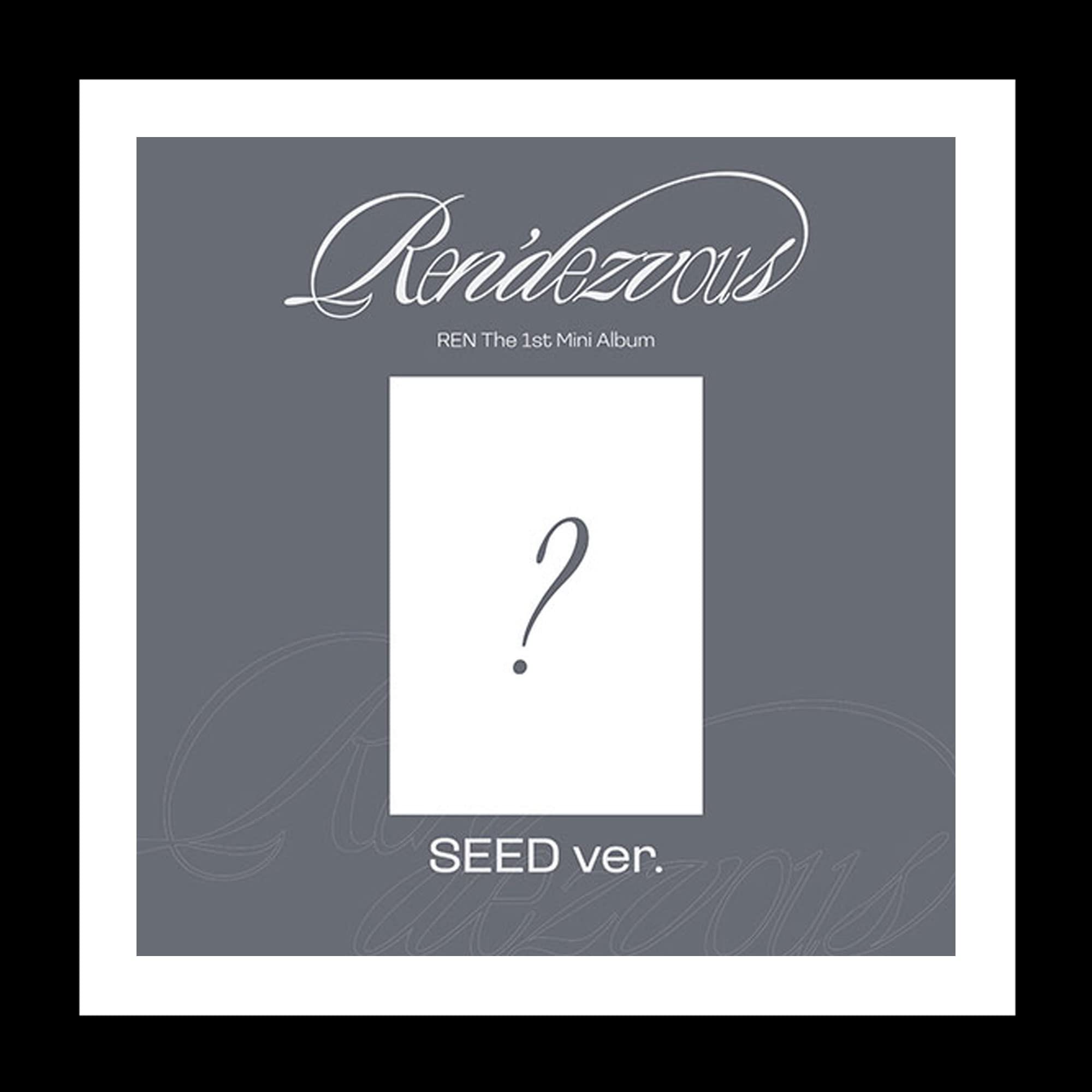 Nu'est REN Ren'dezvous 1st Mini Album Standard SEED Version CD+64p PhotoBook+2p PhotoCard+1p Folding Poster On Pack+1p Instant Photo+1ea Wish Charm+1ea Sticker Pack+Tracking Sealed