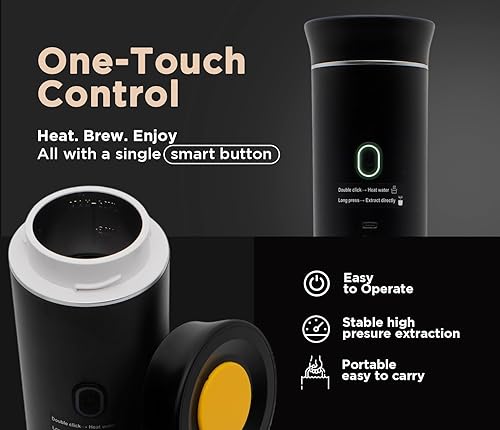 Miniatura 3 de Cafetera portátil 3 en 1  Máquina de café espresso eléctrica para viajes  Compatible con café molido, cápsulas NS y DG  Cafetera portátil recargable