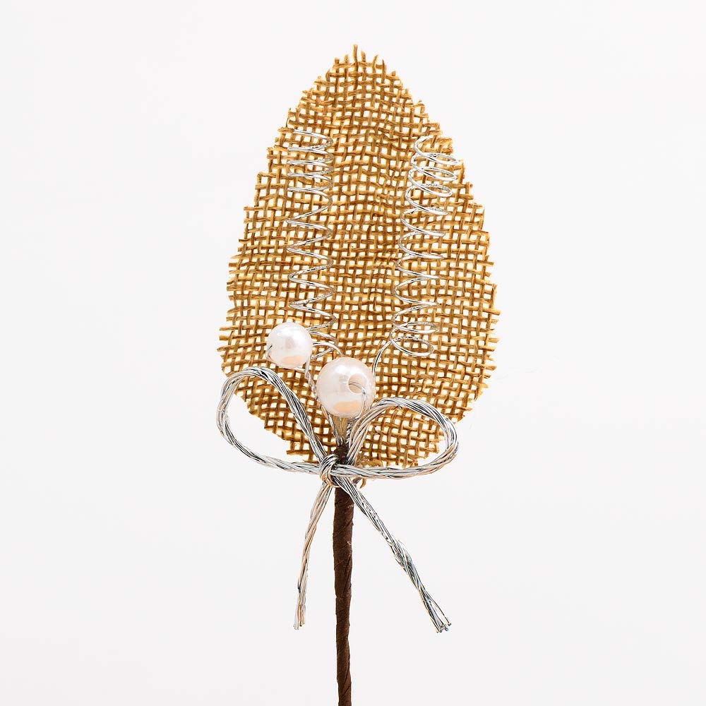 Italian Options Pack Of 12 - Hessian Leaf Spray - Natural
