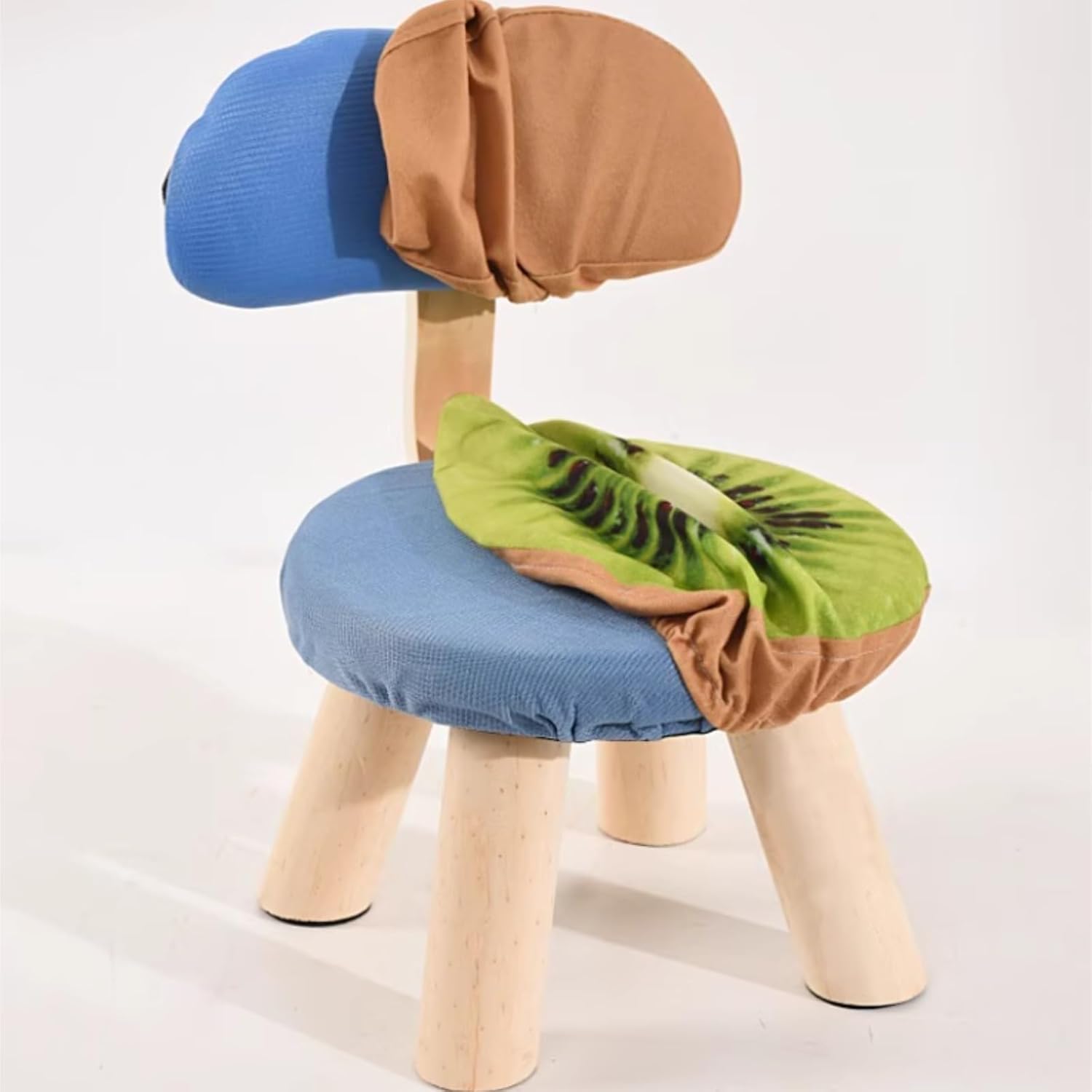 オットマンデスク下 足置き ソファ用背もたれ付きロースツール 家庭用リビングルーム用ロースツール 玄関 寝室適用(E)