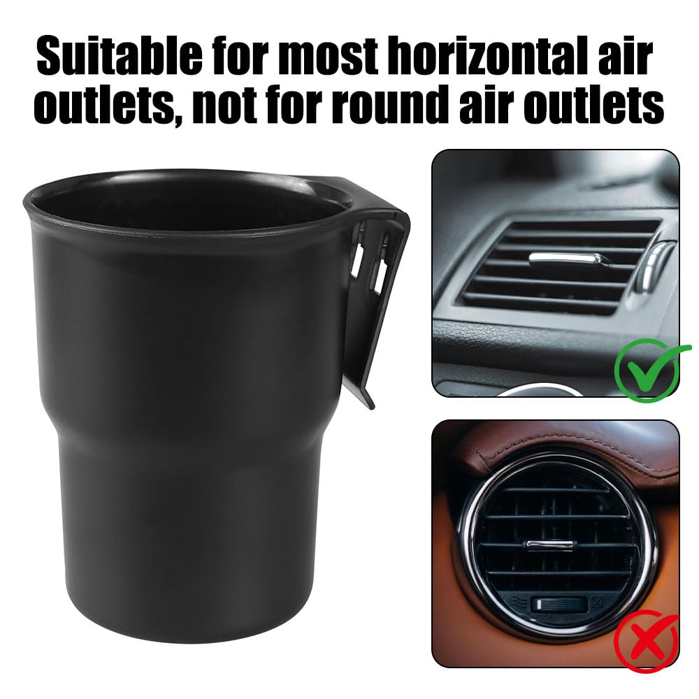 Car Cup Holder Hook, Auto Window Mount Bottle Holder 3.54'' Caliber Air Vent Hanging Beverage Holder for Soda Cans, Water Bottles, Coffee