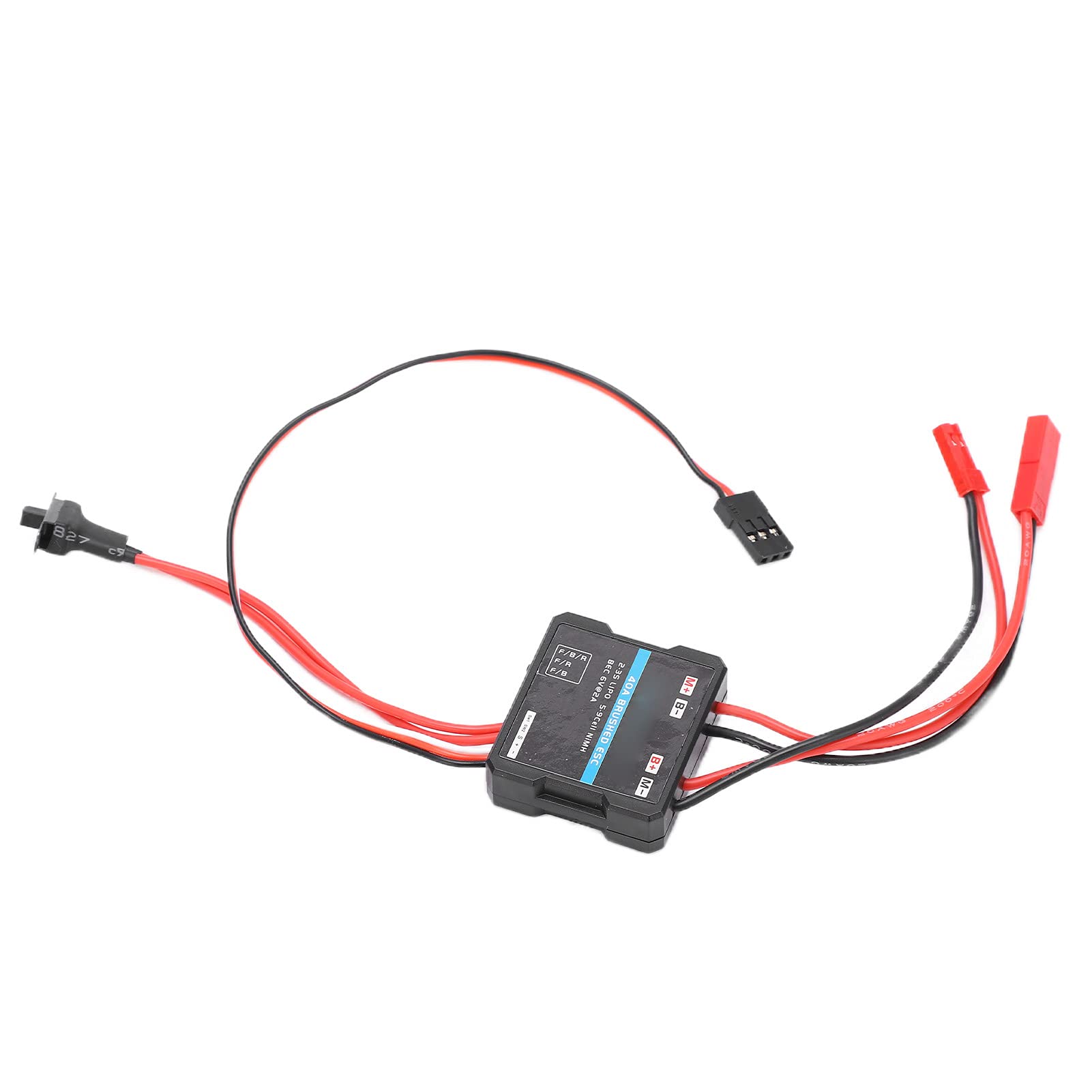 Cryfokt 40A Brushed ESC, Automatic Throttle Neutral Adjustment RC 40A ESC for 1/16 RC Car Upgrade for 1/18 RC Car Upgrade