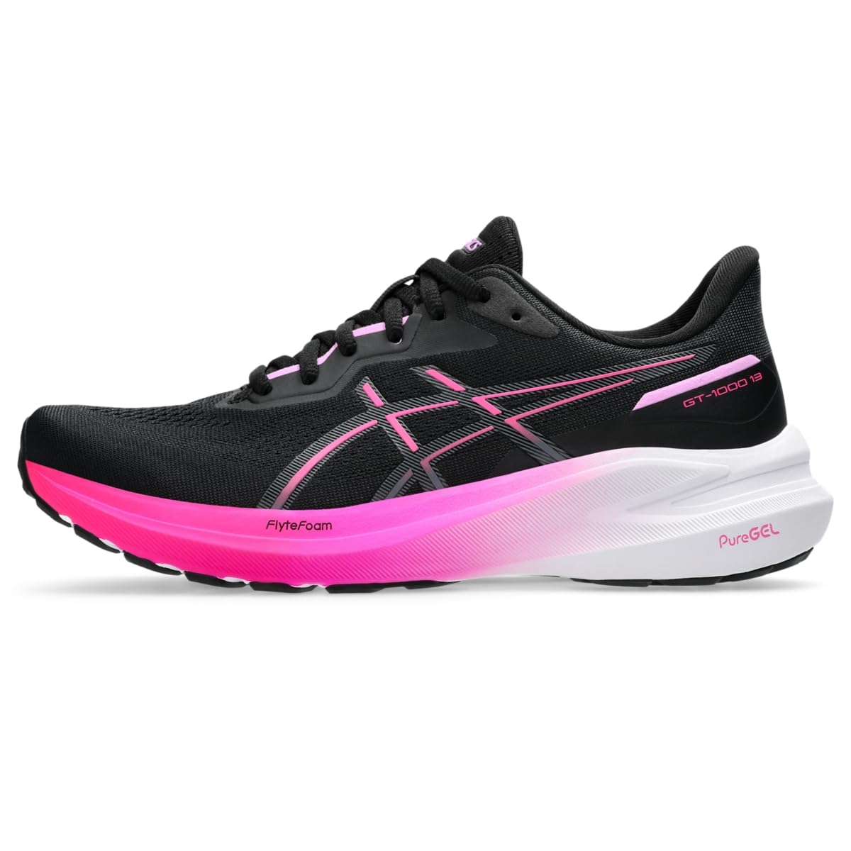Asics 1012B663-005 GT-1000 13 Women Black/Pink GLO UK 9.5