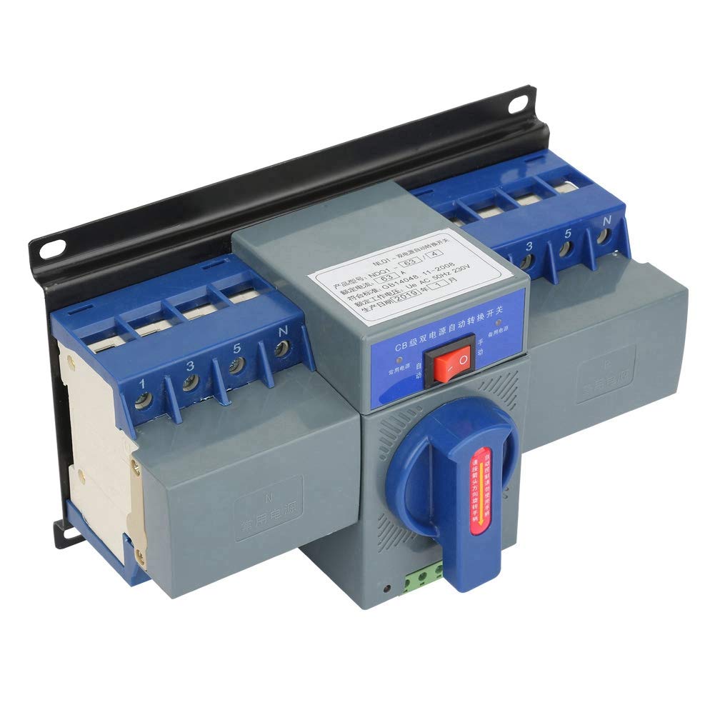 Automatischer Übertragungsschalter 63A 4P Dual Power Notstrom Umschalter für Hutschiene USV Wechselrichter