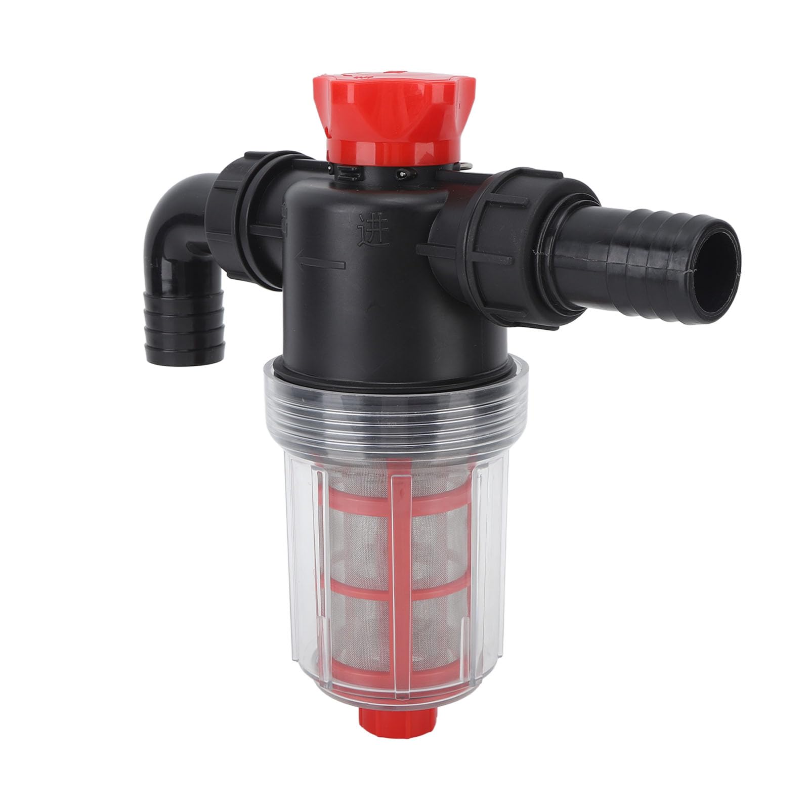 SIXRUN Filtro per Pompa dell'acqua per Irrigazione Filtro in in Plastica e Acciaio Inossidabile 304 Doppio Strato 40 e 60 Mesh Ad Alto Flusso per Tubo per Pompa per Irrigazione del Prato da