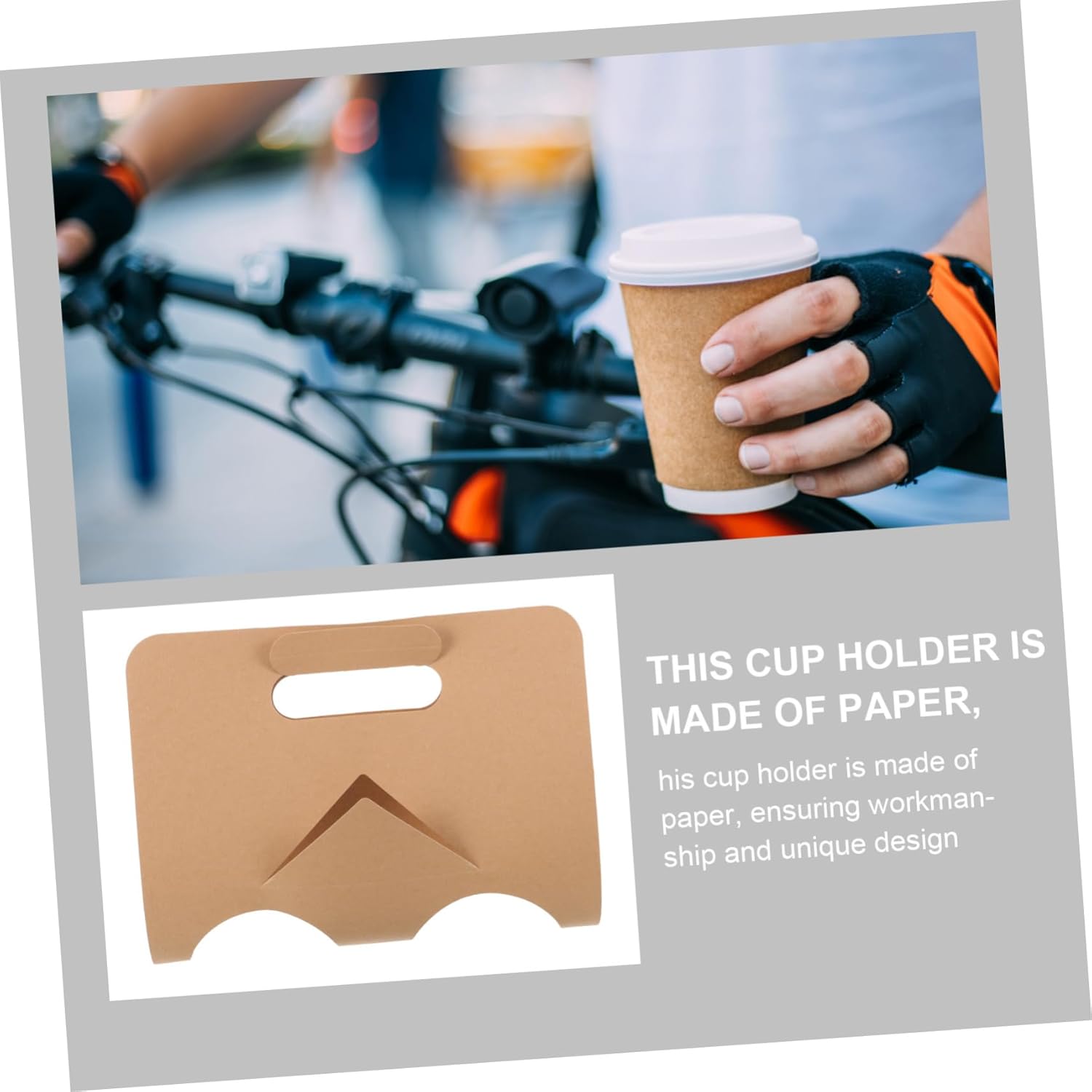 Cabilock 50pcs Milk Tea Stand Cup Holder Coffee Cup Carrier Tray Coffee Holder Holders Beverages Drinks Takeout Drink Holder Drink Carrier with Handle Takeout Drink Carrier Paper