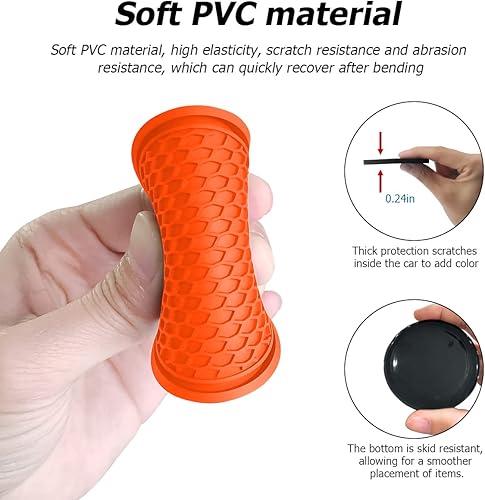 Miniatura 9 de BELOMI Portavasos para automóvil, paquete de 4 posavasos antideslizantes para inserción automática, 2.75 pulgadas, de silicona, impermeable, para