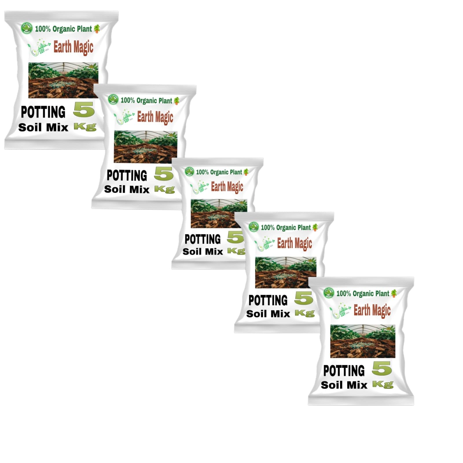 Sdfindia Pure and Organic Earth Magic Potting Mix Soil 25 kg Fertilizer for Plant Home Gardning (Pack of 5 kg Each) (B0D4LM31PD) Amazon Price History, Amazon Price Tracker