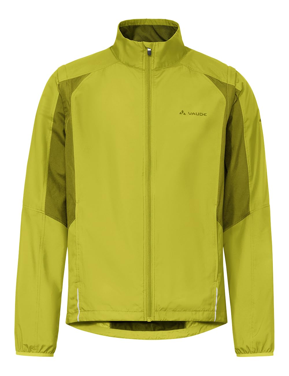 VAUDE Dundee Classic ZO – Windbreaker für Herren mit abnehmbaren Ärmeln, Fahrradjacke für Herren 80% winddicht, Regenjacke aus recyceltem Material – light leaf, Größe: XXL