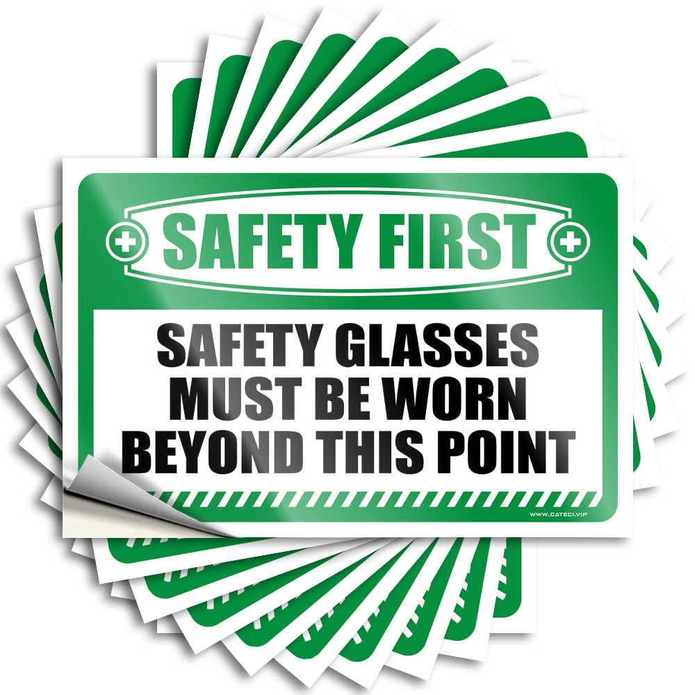 Lover Quote, Men Laptop Safety First Safety Glasses Must Be Worn Beyond This Point | Funny Quote Mom Decals(12X18CM)