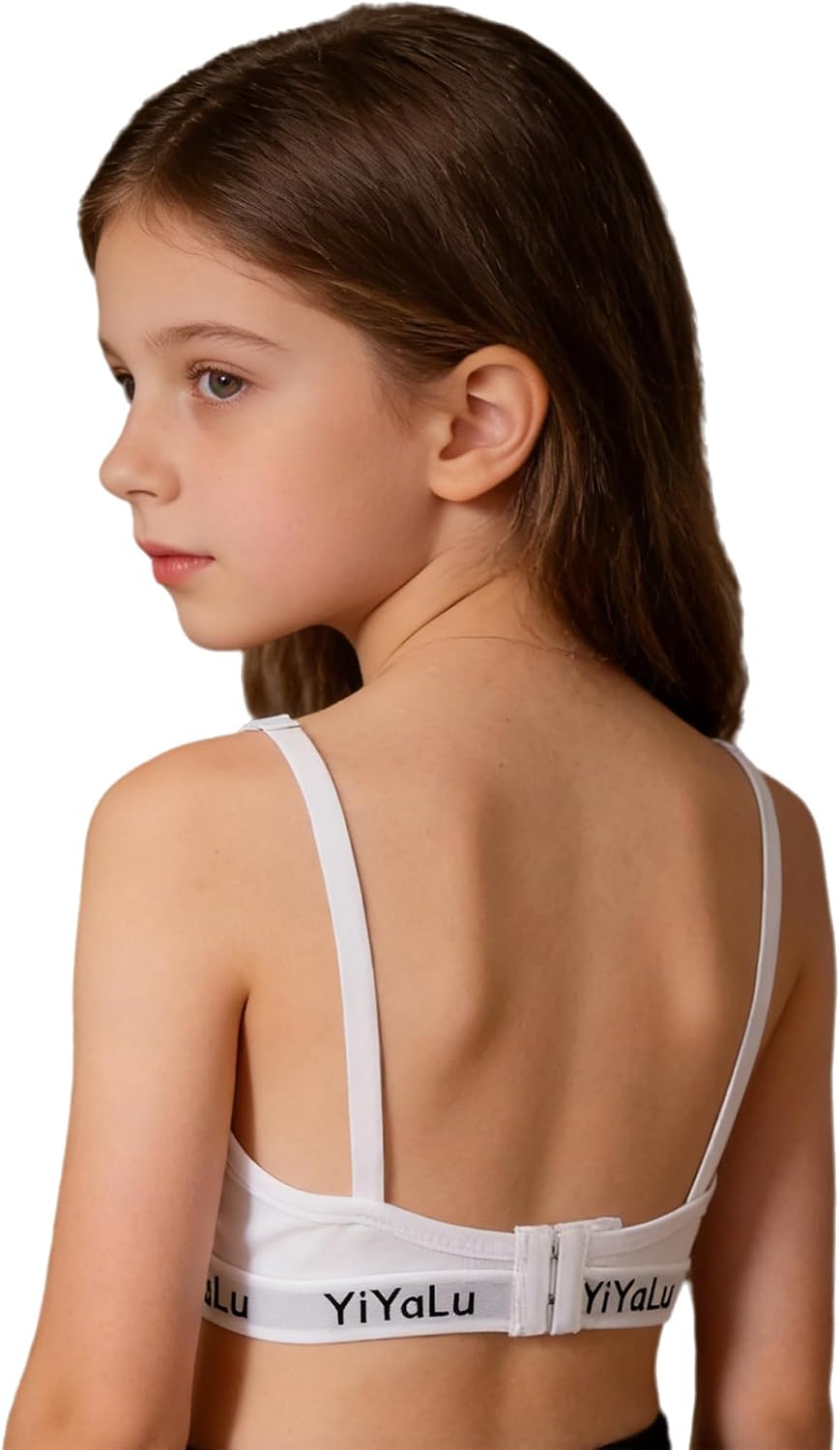 Shinsto Crop Cami Training Bras for Girls Seamless Bra Figure Skating Dance Class Preteen Sports Underwear