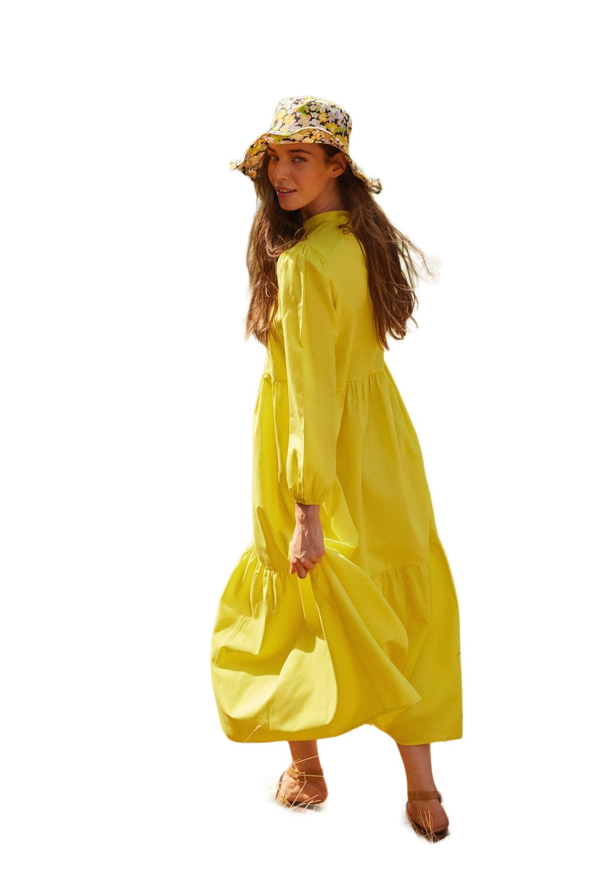 Trendyol Damen Gelb – Skater Kleid, 38