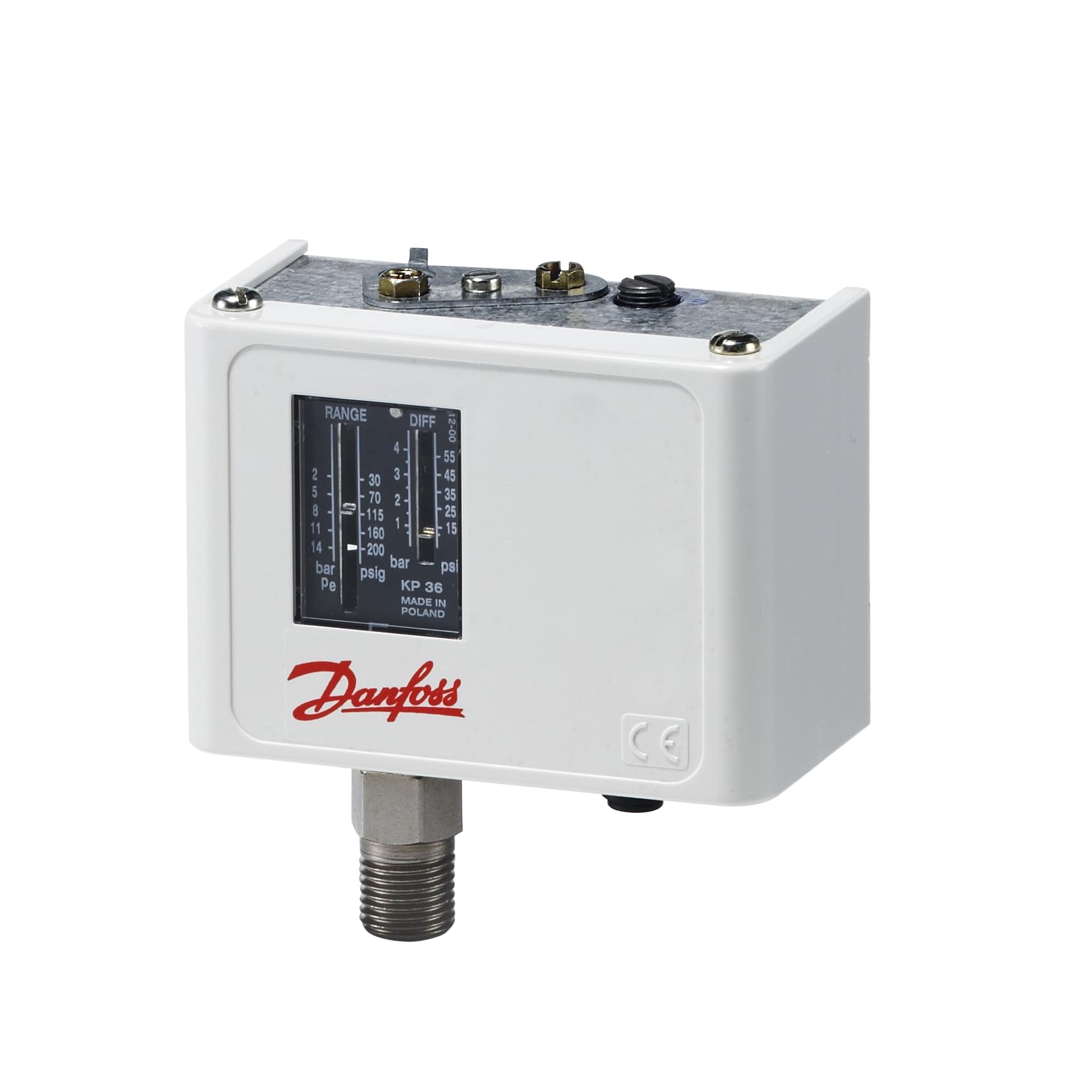 DANFOSS KP - 35/36 | 4 to 20 Bar Pressure For Water Pump | 1 Way Pressure Switch | White-picture-27