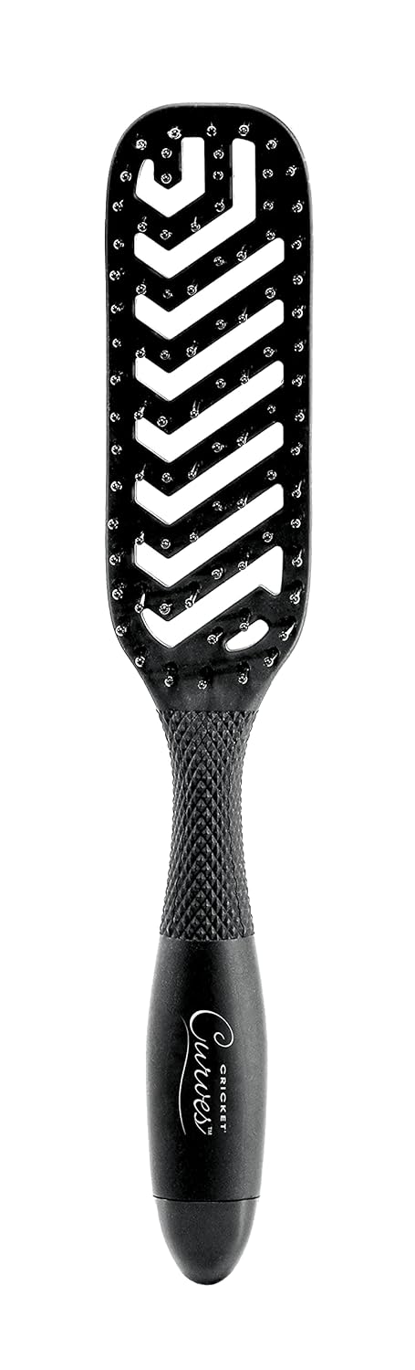 Cricket Curves Vent Hair Brush for Blow Drying and Styling Anti-Static Nylon Bristle Hairbrush for Long, Short, Thick, Thin, Curly, Straight, Wavy, Wet to Dry Hair - Ideal for Women, Men & Stylists