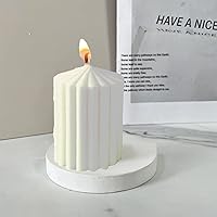 Vista 4 de Cylinder Molds for Candle Making, 3D Cylinder Candle Molds Silicone Mold for Candle Making Pillar Candle Molds Candle Mold Large Pillar Silicone