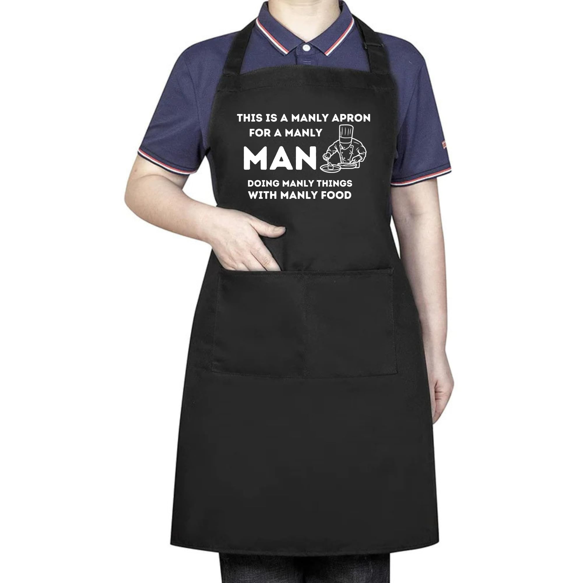 Este es un delantal masculino para un hombre varonil, divertido regalo de cumpleaños para papá, marido, suegro, padrastro, mejor papá, delantal para papá para parrilla, barbacoa, cocina, chef, regalo