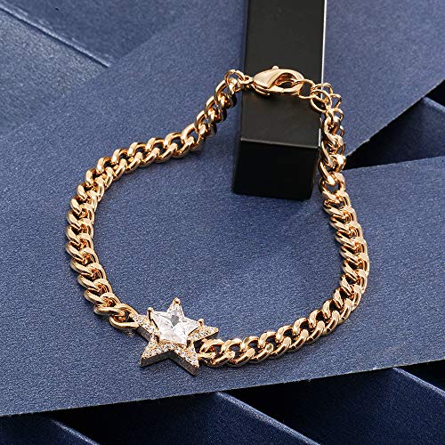 Bracciale da donna con maglie a stella in