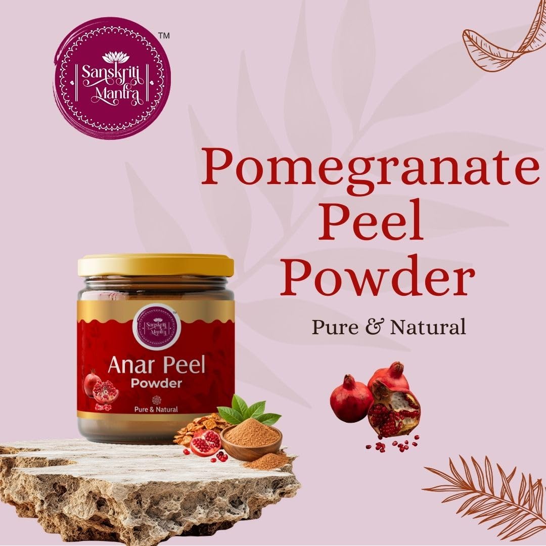 Anar Peel Powder | 100 Gm | (Pomegranate) for Face Pack Skin Brightening Skin Care Routine | Herbal Powder for Face Pack & Beauty Care Routine | Herbal Skin Care — Amazon image 2