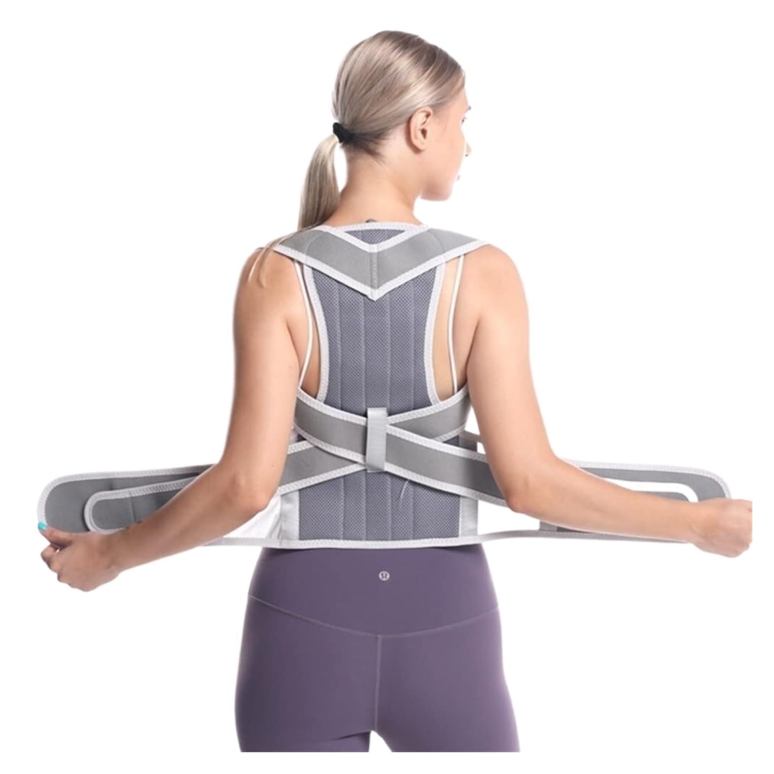 Fascia Lombare Correttore Posturale Traspirante, Tutore per Tutta La Schiena, Cintura per Gobba, di Supporto Lombare, Terapia per Spalla Supporto Schiena | G,XL