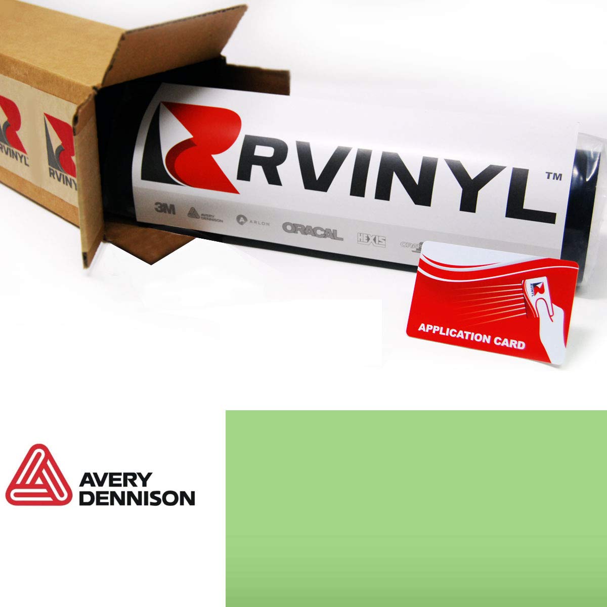 Avery Dennison SW900 777-S Gloss Light Green Pearl Supreme Wrapping Film Vinyl Vehicle Car Wrap Sheet Roll - (120" x 60" w/Application Card)