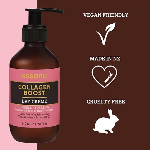 Miniatura 2 de Essano Hidratante facial de colágeno con aceite de rosa mosqueta y bayas de Schisandra Chinensis, ayuda antienvejecimiento, crema facial diaria de