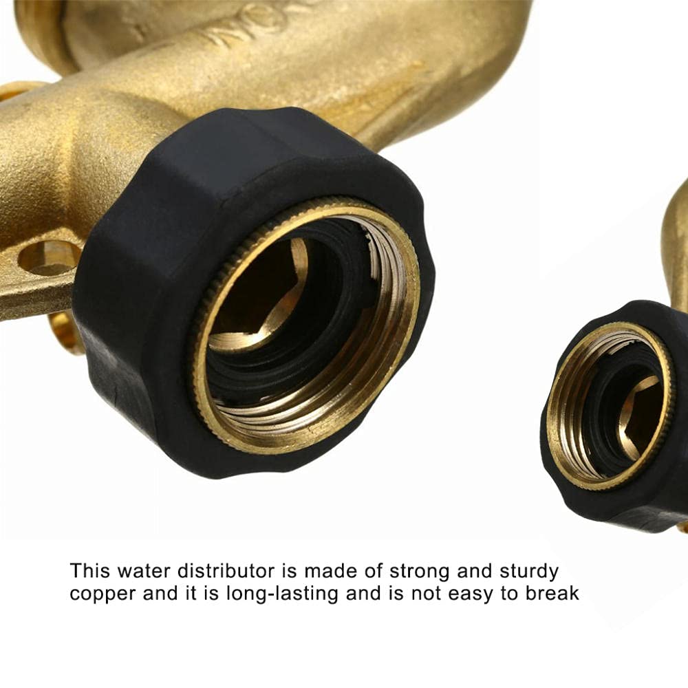 Manguera De Jardín Mangeras Jardineria Riego Brass 4 / 6Way Garden Garden Female Female Válvula De Riego Splitter De Agua Conexión Rápida Manguera De Jardín Divisor Splitter Water De Alambre Externo