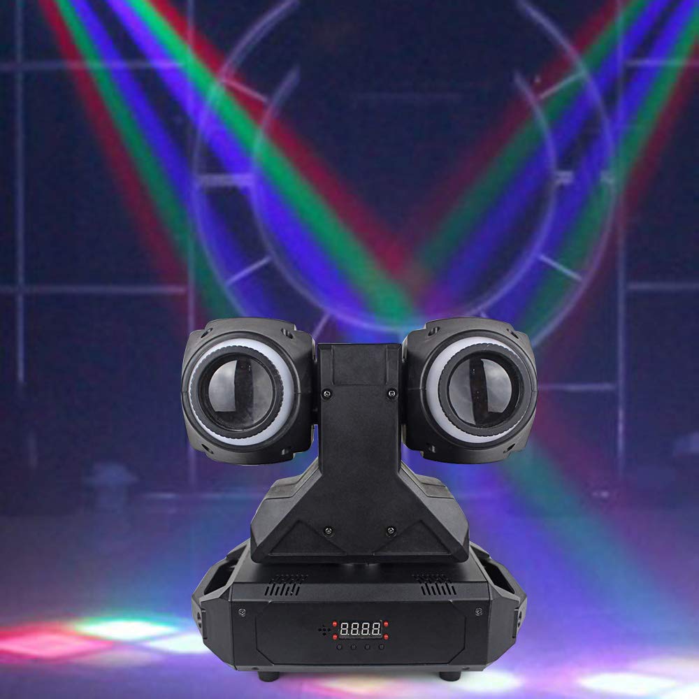 Stage Moving Head Light Dual Arm Big Eyes Led Light LED Professional Stage Light Pinspot Uplighting Lights for Events Sound Activated DMX512 RGBW Lights for Disco Party Wedding Concert Festival