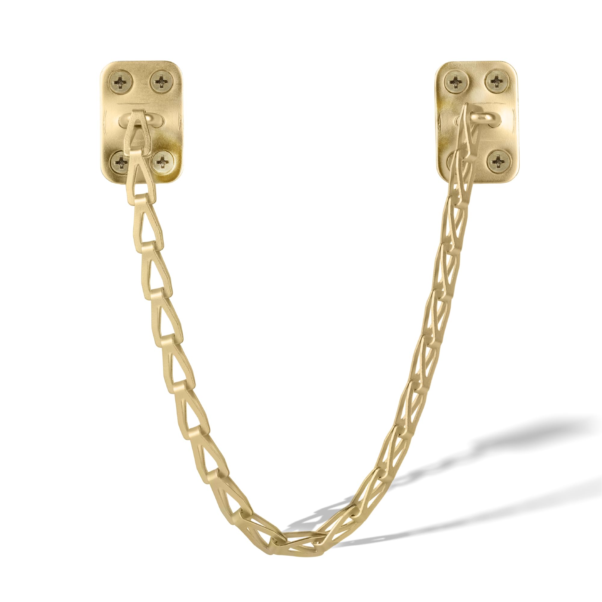 Transom Door Chain 12-Inch Solid Zinc, Door Limiter Stopper - Mega Handles | Heavy Duty Satin Brass, Storm and Screen Door Swing Restrictor, Cabinet Door Stop, Lid Support for Chests, Screws Included-picture-10
