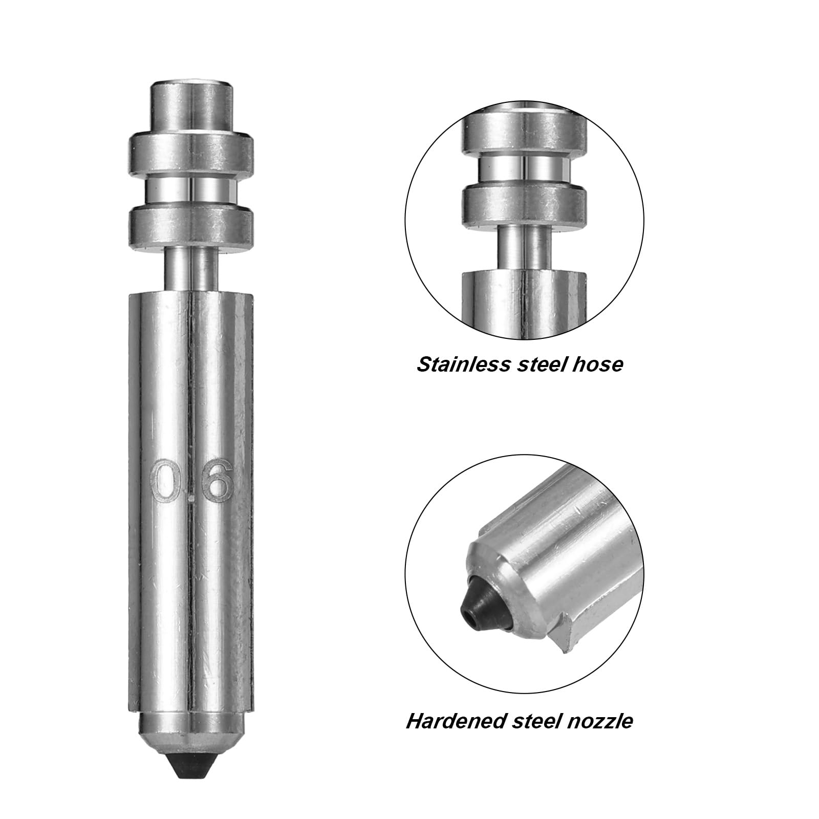 7pz di Set Ugelli per Kobra X, Ugelli in Acciaio Ricambio con Copertura in Silicone e Spazzole Kit Testina Stampa Dell'Estrusore a Sgancio Rapido per Kobra X (0,4mm, 0,6mm, 0,8mm)