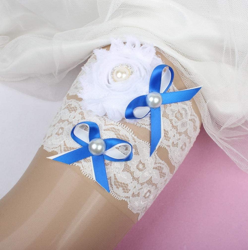 Cinture Elastiche in Pizzo Giarrettiera Floreale, Accessori da Sposa da Sposa Cintura in Pizzo Elasticizzato con Passante per Le Gambe-Bianco 5 Pezzi_L, Giarrettiera da Donna in Pizzo (Bianco 5 Pezzi