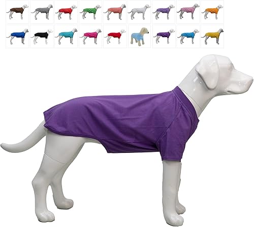 Lovelonglong 2019 - Ropa para mascotas, Disfraces para Perro, Ropa Camisetas en blanco para Perros Grande Medianos Pequeños 100% Algodón 18 Colores,