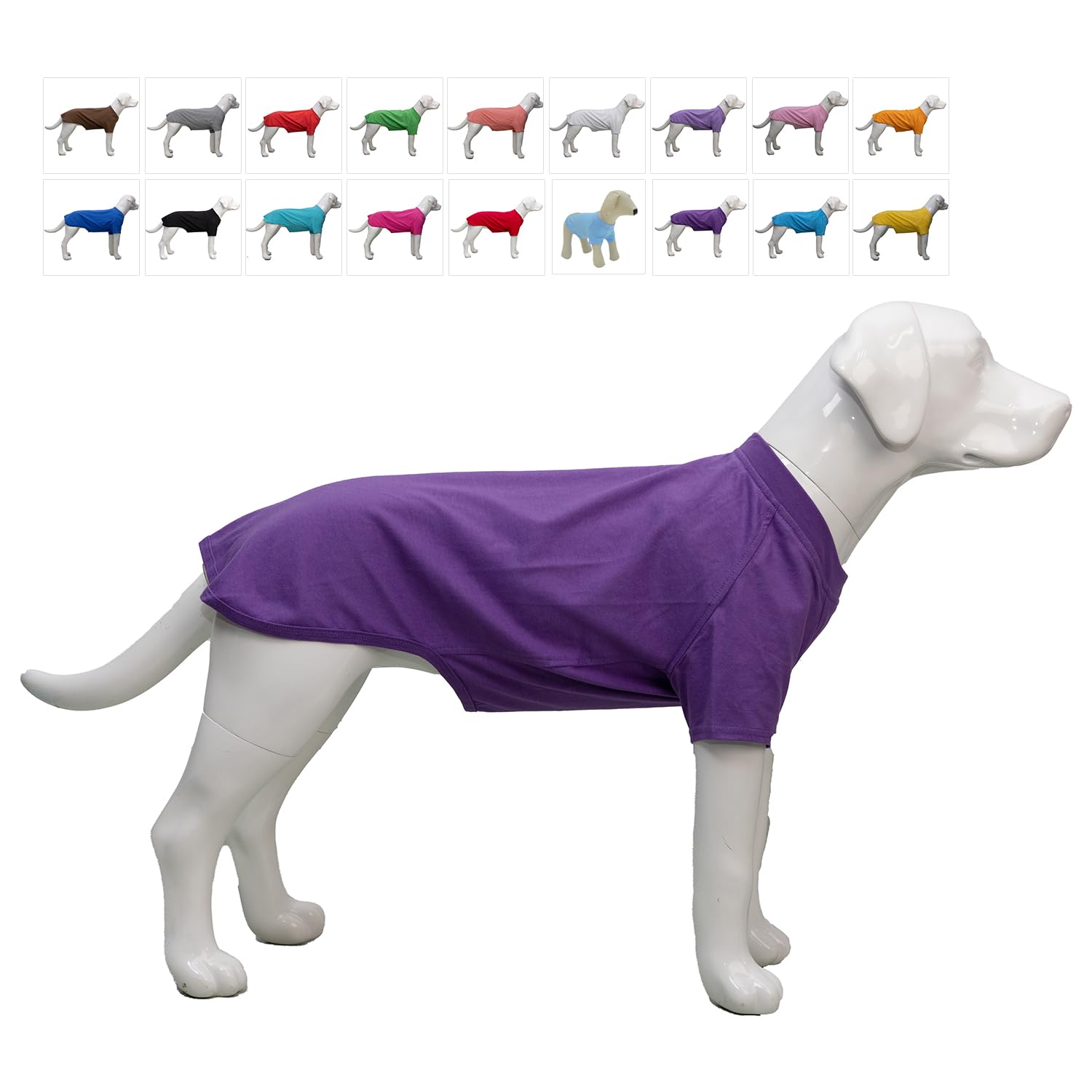 Lovelonglong Pet Clothing Dog Costumes Basic Blank T-Shirt Tee Shirts for Small Dogs Purple M
