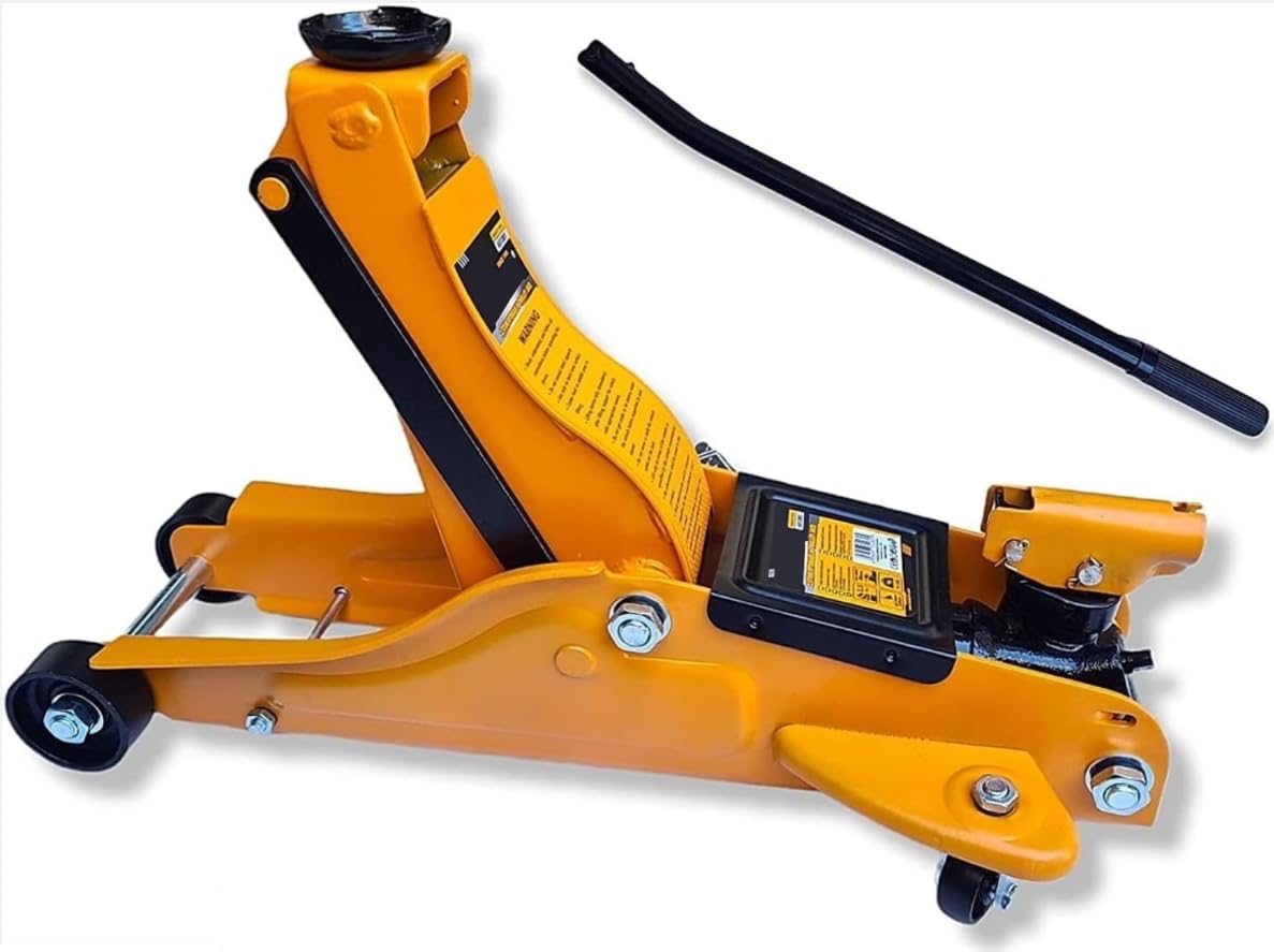 Cric Crick Sollevatore Martinetto Idraulico Professionale 3 Tonnellate/3000Kg per Auto Veicoli Assetto Basso Ribassato e Compatibile per SUV e Fuoristrada (Cod. 5833)