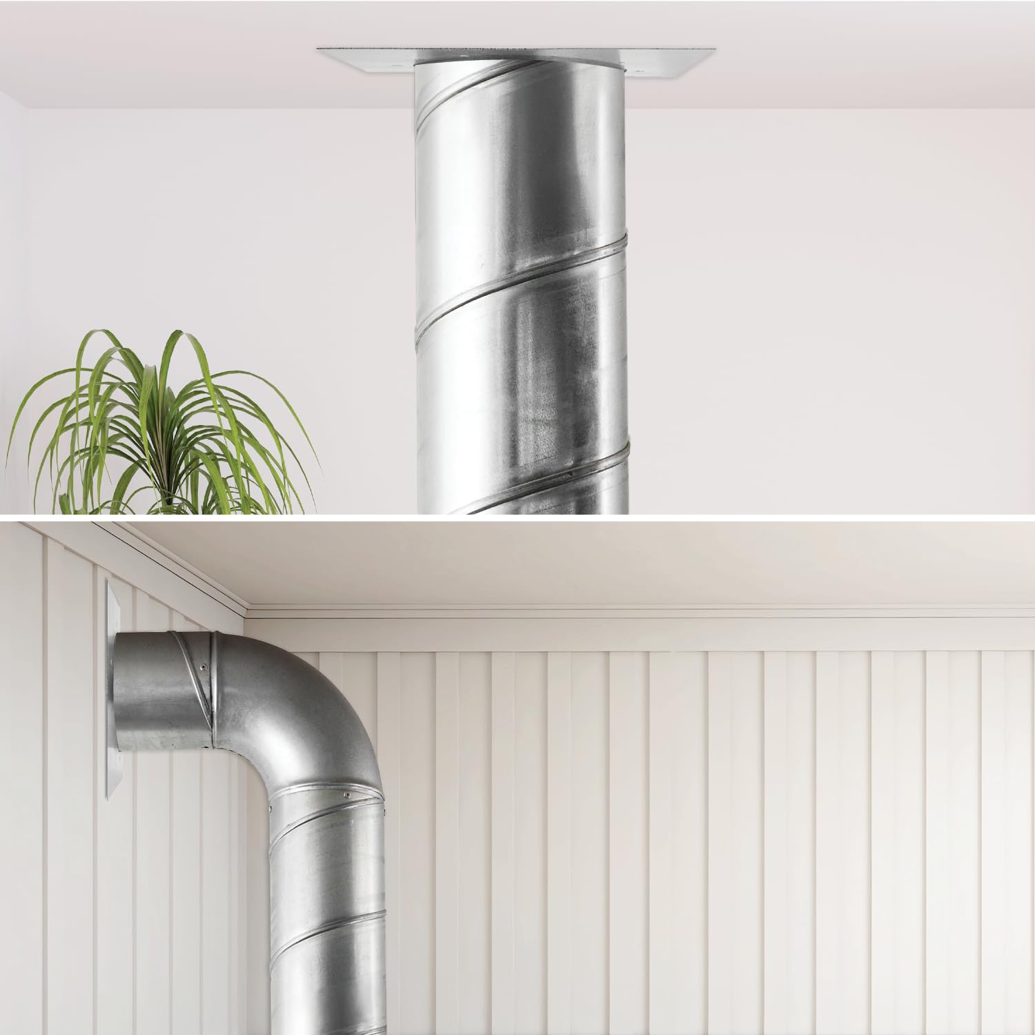 Vent Systems Kołnierz złącza kanałowego 15 cm z gumową uszczelką EDPM - adapter odpowietrzający suszarki i płyta montażowa - idealny do bezszwowych połączeń kanałowych HVAC, wentylatorów wyciągowych i