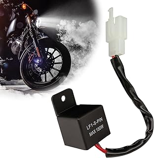 LED Flasher Relay 2-Pin, 12V Relay for car LED Flash Turn Signal Relays, Adjustable Flash Rate Flasher Relay Wiring Connectors Kit for Fix Motorcycle Turn Signal Bulbs Hyper Flash(1pcs）