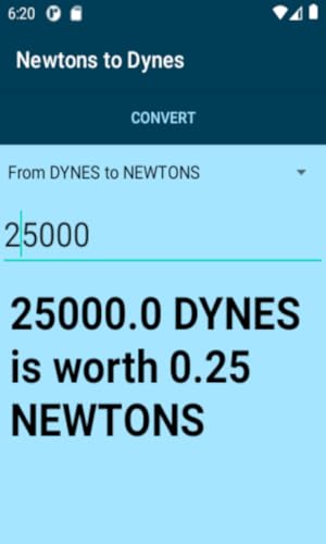 Newtons to Dynes Conversion Calculator